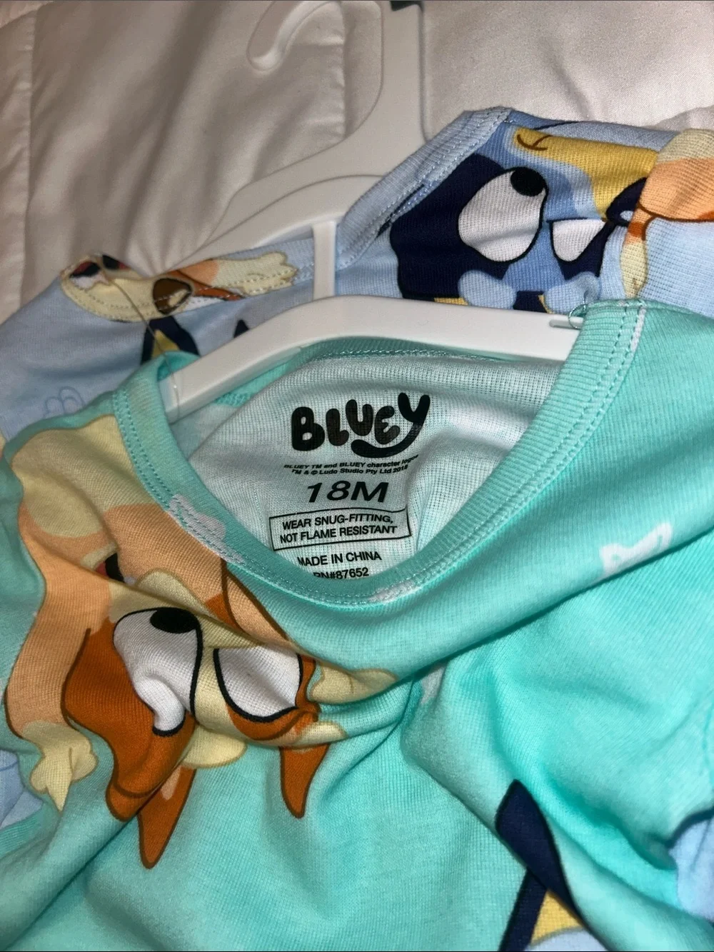 Bluey Mint Green Kids' Character Pajama Set - Long Sleeve Top & Pants Set